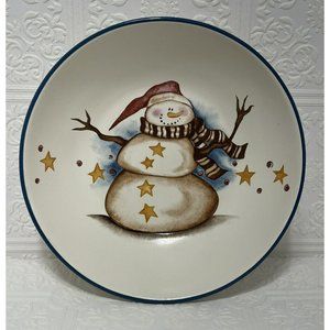 Stewart Earthworks 8 Inch Snowman Bowl Christmas HC Accents Boyd